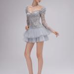 Blue Lace Mini Dress