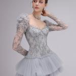 Blue Lace Mini Dress