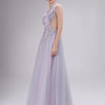 Ruffled Lilac Sheer Gown
