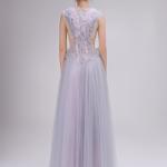 Ruffled Lilac Sheer Gown