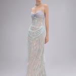 Sheer Sequin-embellished Mesh Gown
