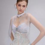 Sheer Sequin-embellished Mesh Gown